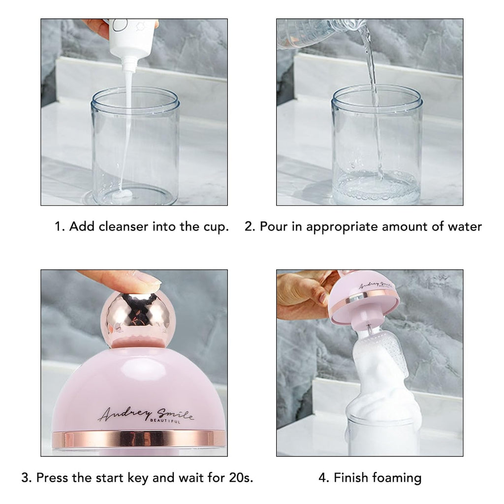 Face Foam Maker, Electric Foam Maker for Face Wash, Face Wash Foamer Rich Foam Maker Deep Skincare Cleaner, Marshmallow Whip Maker, Facial Cleansing Tool for Travel Skin Care