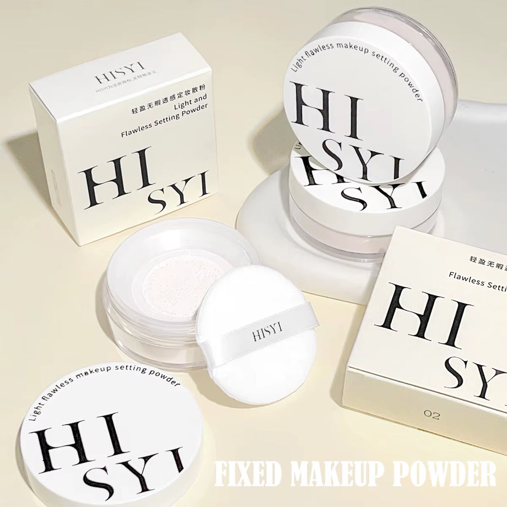 Light, Flawless and Transparent Makeup Setting Powder,Waterproof and Easy to Take Off, Natural Makeup Holding and Setting Powder