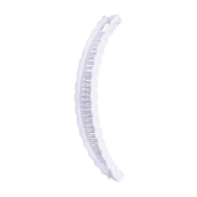 New Solid Color Vintage Banana Hair Clip for Women Girls Wave Comb Hairpin Hair Style Tool Fashion Practical Hair Accessories