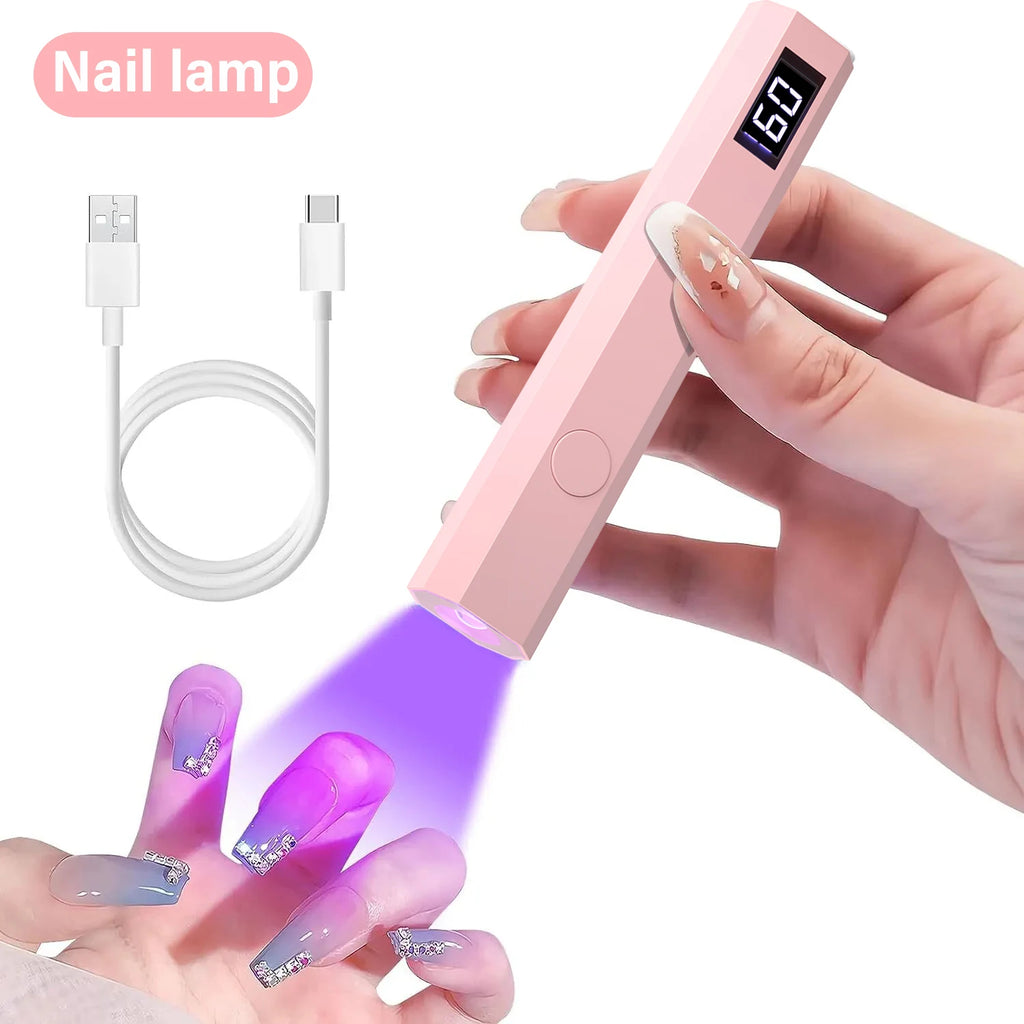 LINMANDA Rechargeable Mini UV LED Nail Lamp Handheld Nail Drying Lamp for Curing All Gel Polish Nail Dryer Machine UV Light