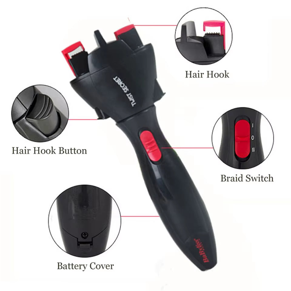 High Quality Automatic Hair Braider Hair Fast Styling Knotter Smart Electric Braid Machine Twist Braided Curling Dreadlocks