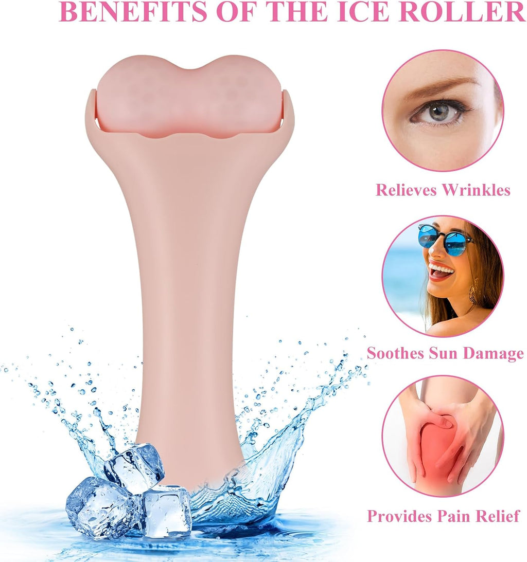Facials Ice Roller, Ice Roller for Face/Body/Neck, Face Roller Massager for Daily Beauty Skin Care