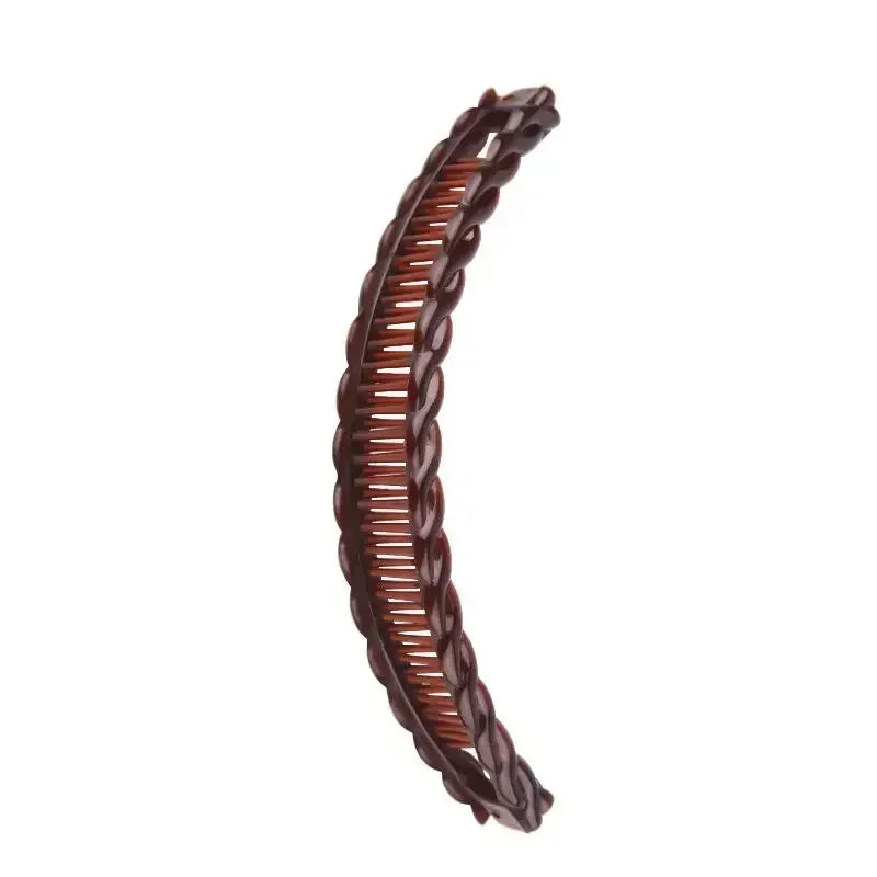 New Solid Color Vintage Banana Hair Clip for Women Girls Wave Comb Hairpin Hair Style Tool Fashion Practical Hair Accessories