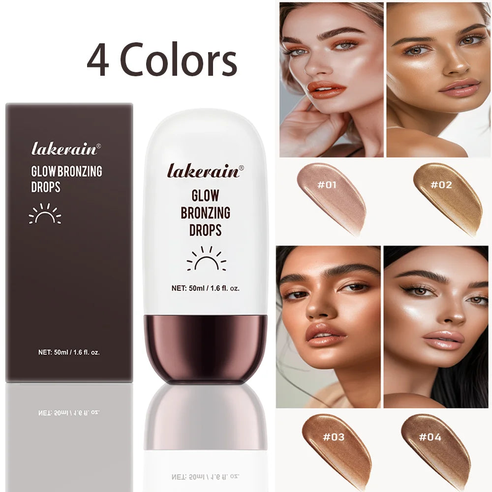 Glow Bronzing Drops Face Peptide Serums Liquid Bronzer Cream Hydrating Makeup for an Everyday Radiant Glow Summer Glow