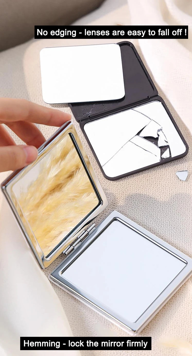 Leopard Print Folding Mirror